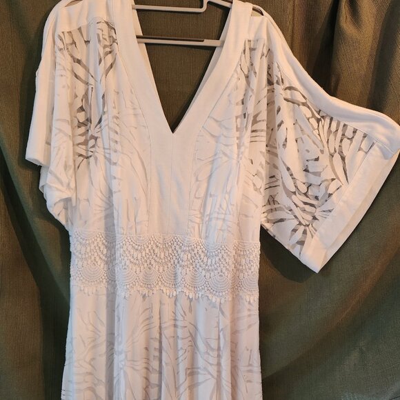Cold Shoulder Kimono Sleeve Lane Bryant Maxi Dress - 18/20 - Picture 4 of 16